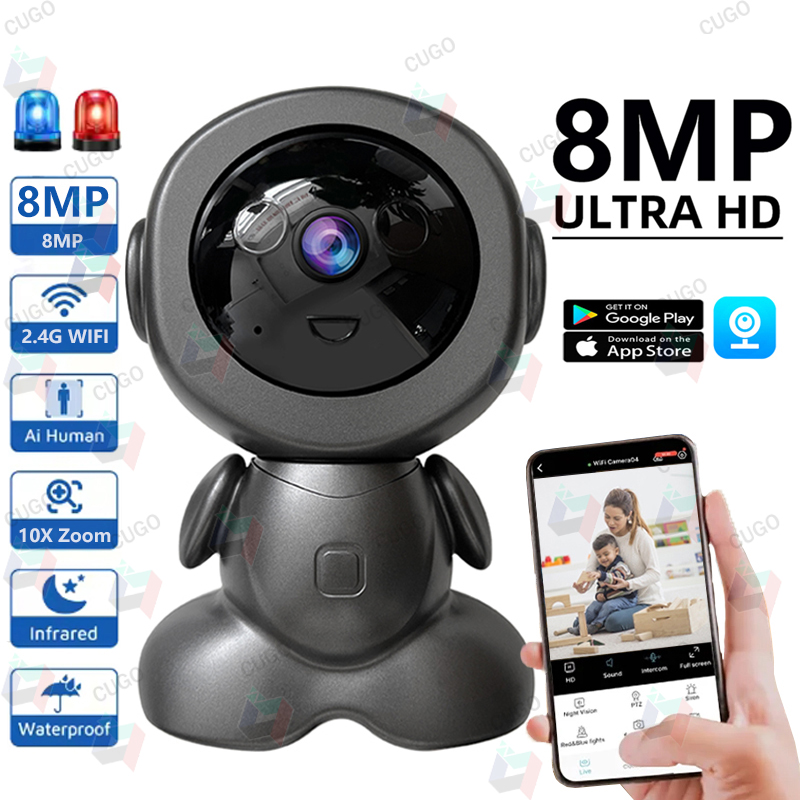 Baby Products Video - 8MP Wifi Surveillance Robotcamera PTZ beveiligingscamera