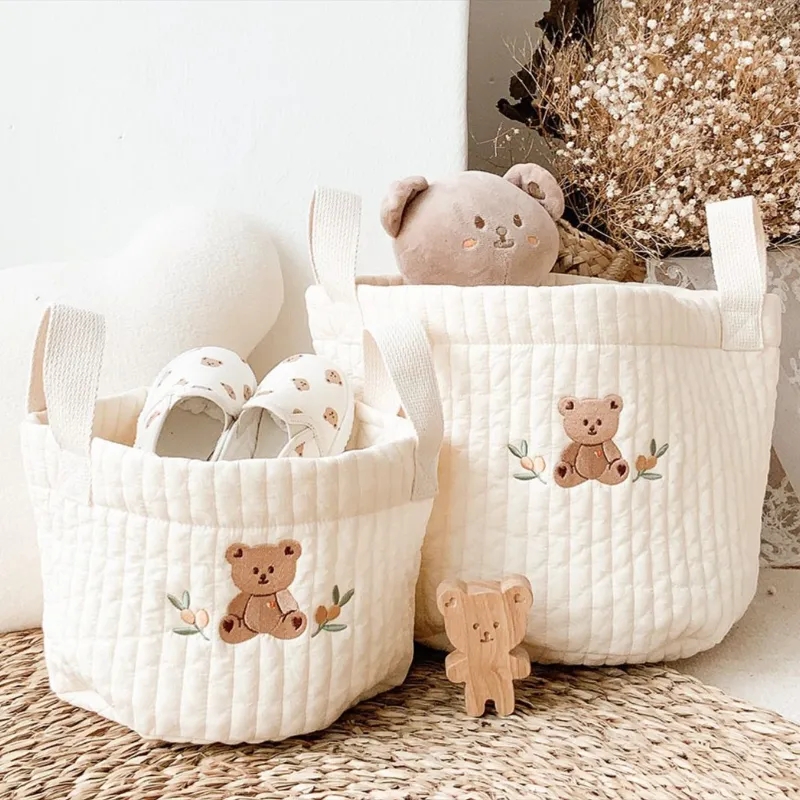 Diaper Bag Backpack - INS Babytassen Schattige beer Borduren Luiertas
