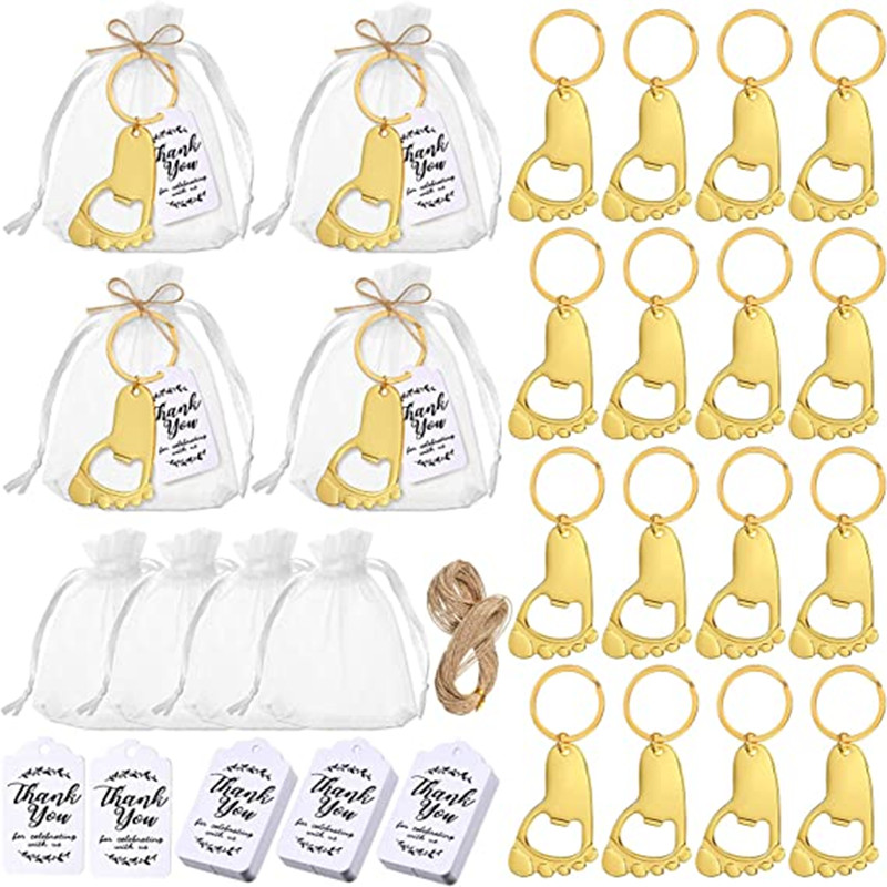 Zwitsal Baby Products - 50-delige baby voetafdruk sleutelhanger flesopener babyshower