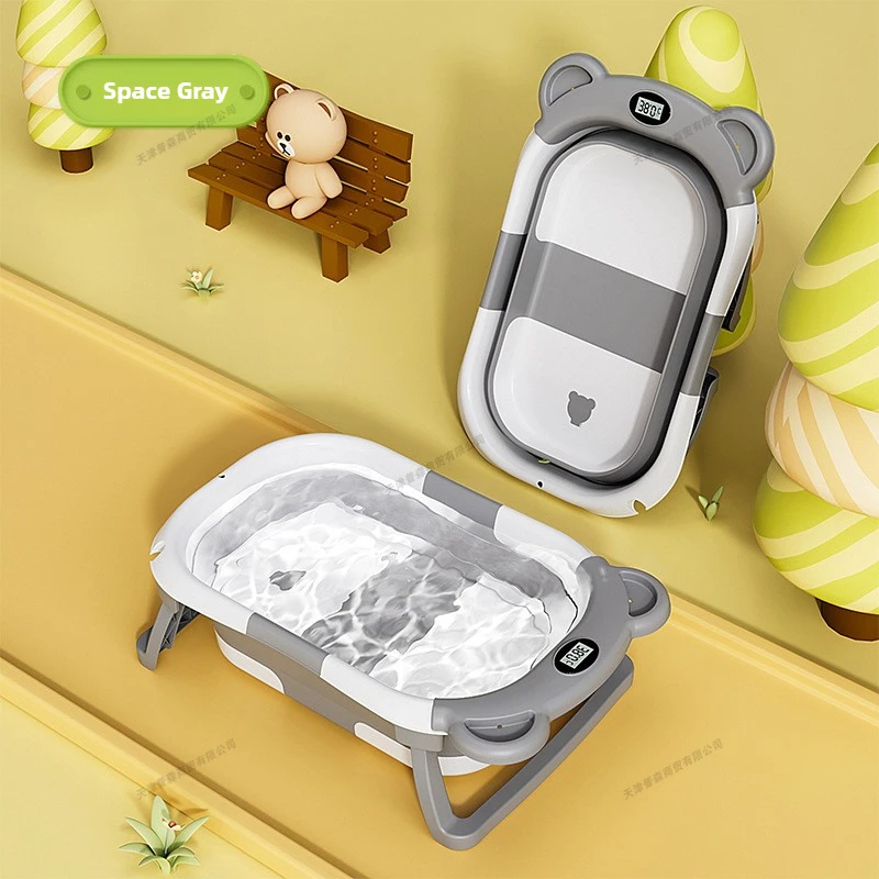Baby Products Newborn - Opvouwbaar babybadje Intelligente temperatuurweergave Badkuip voor
