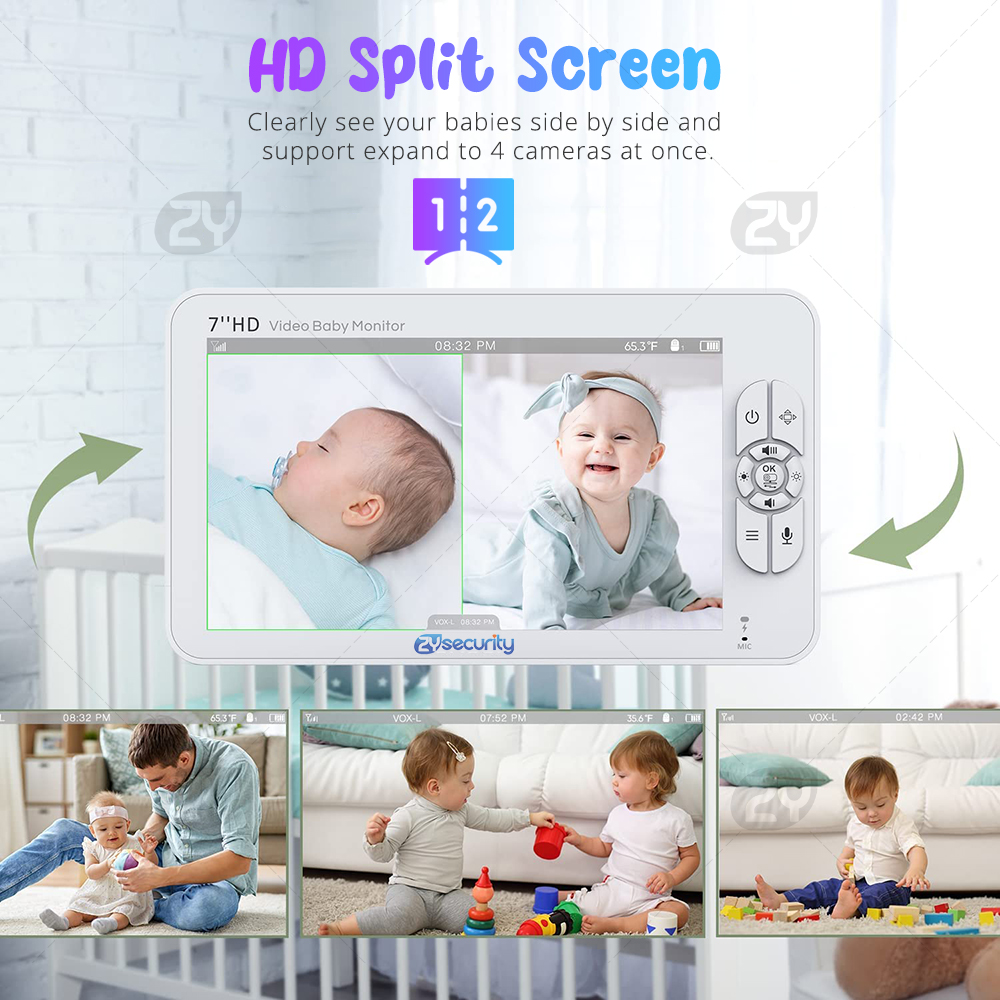 7,0 inch video-babyfoon HD ges - Baby Products Video recensie en prijs
