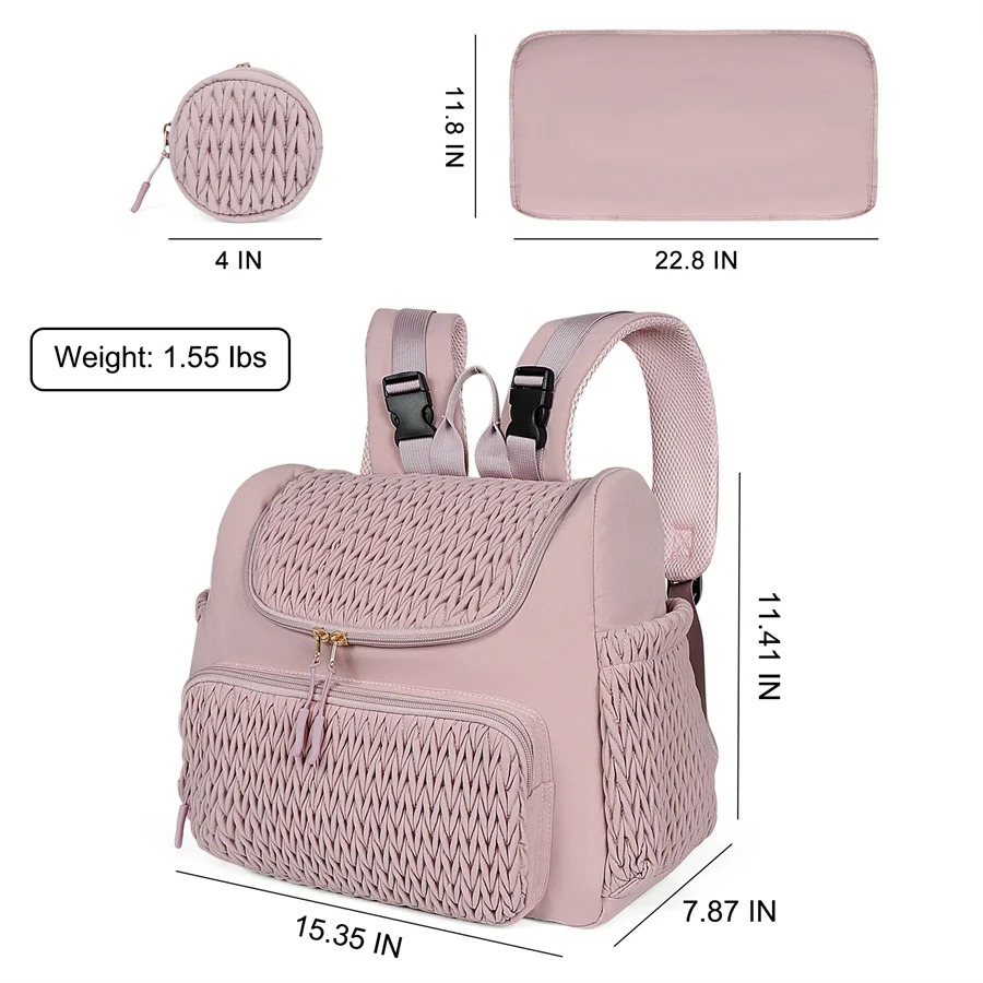 Ruime luiertas rugzak met brei - Diaper Bag Backpack recensie en prijs