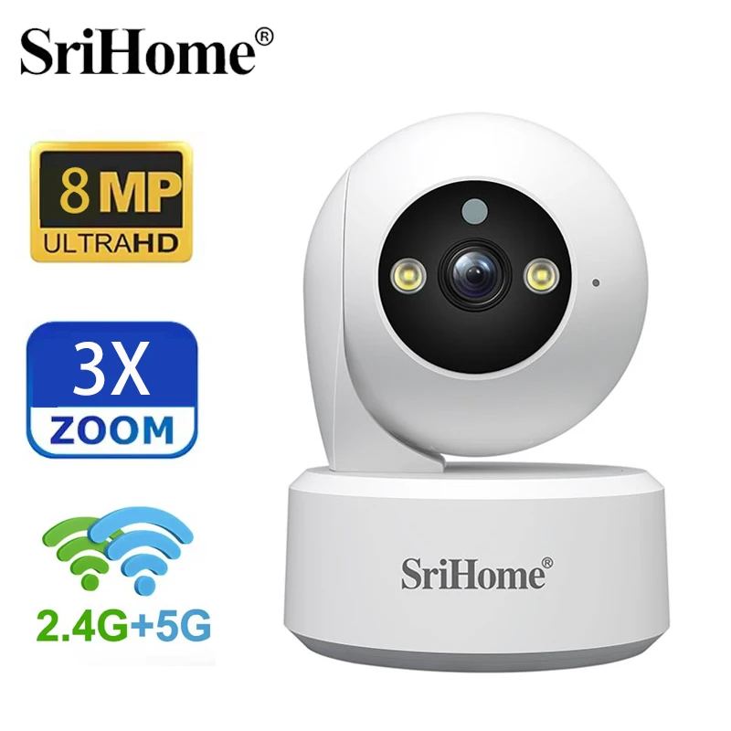 Srihome 5G WiFi Smart IP HD Ca - Baby Products Video recensie en prijs