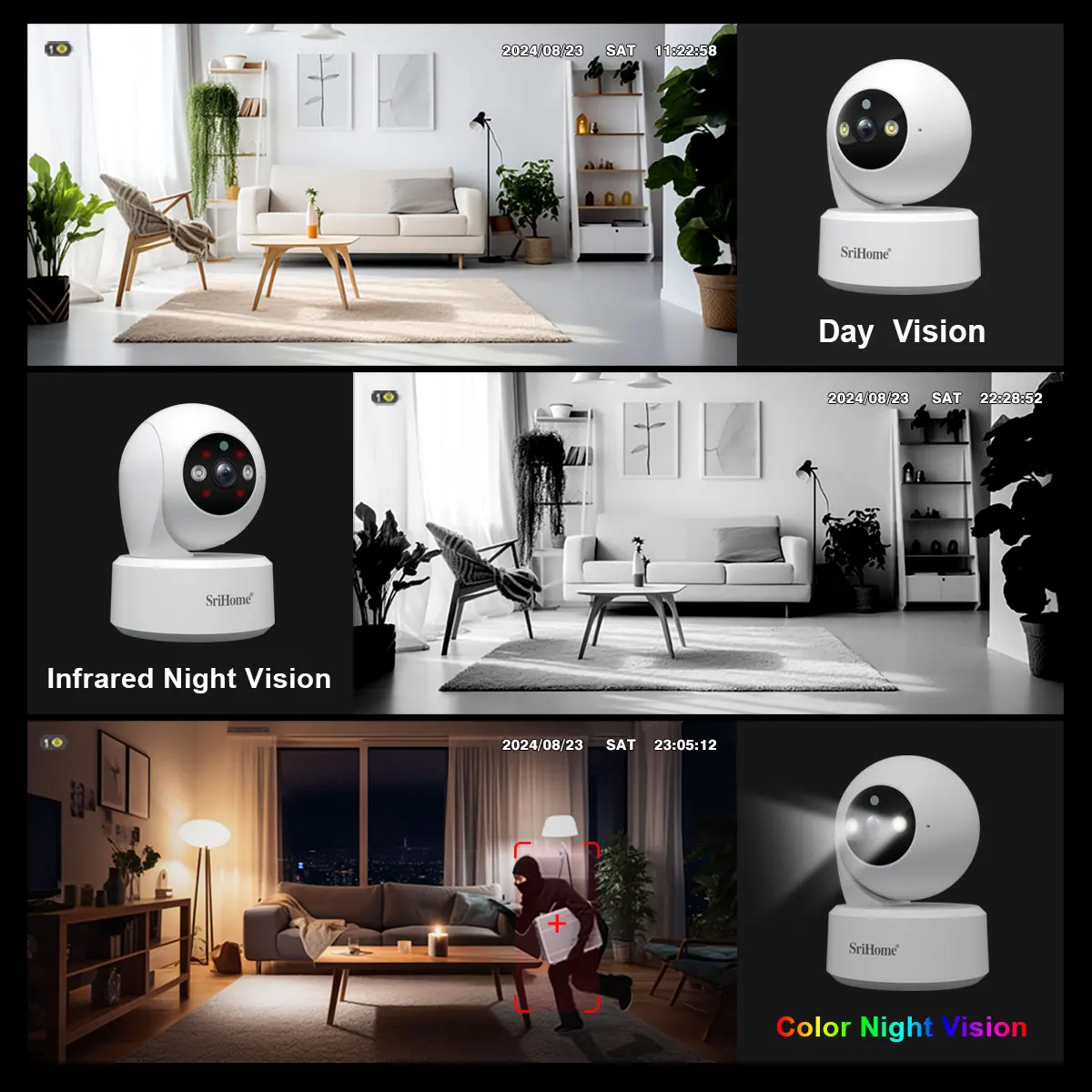 Srihome 5G WiFi Smart IP HD Ca - Baby Products Video recensie en prijs